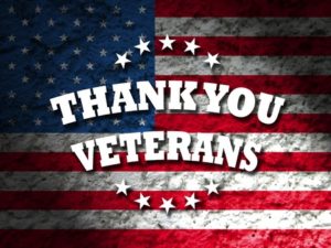 45220769 - thank you veterans card american flag grunge background